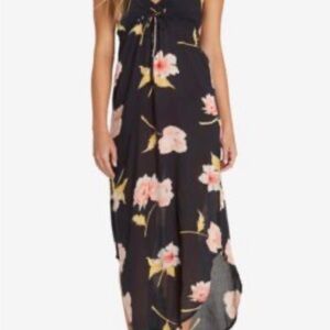 Billabong Black chic black Floral Maxi Dress size medium